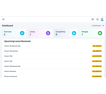 Daily tasks dashboard